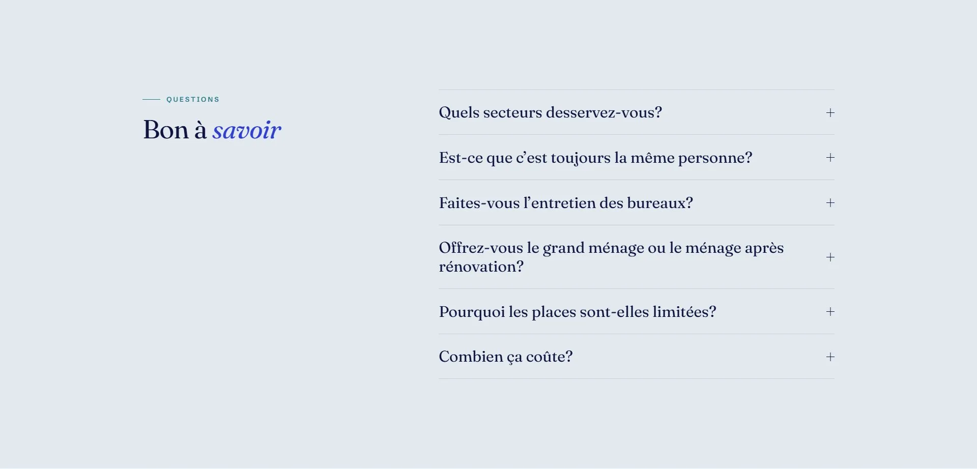 GL Entretien Ménager: frequently asked questions