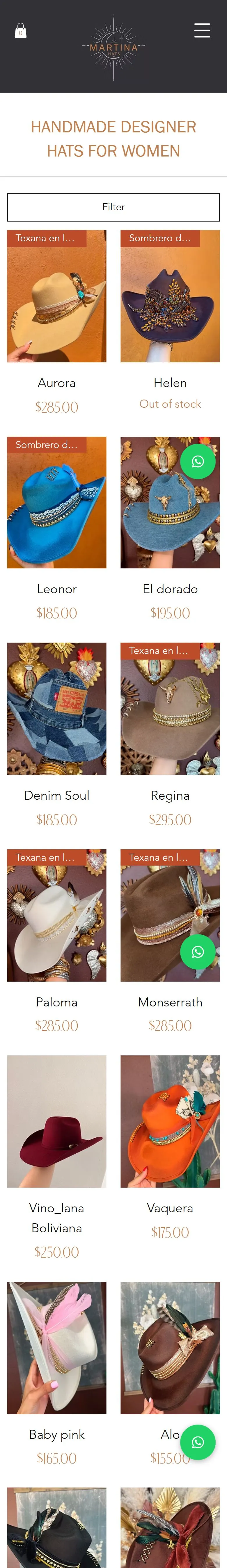Martina Hats: Fashion eCommerce